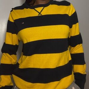 Yellow and Black Striped Sweater